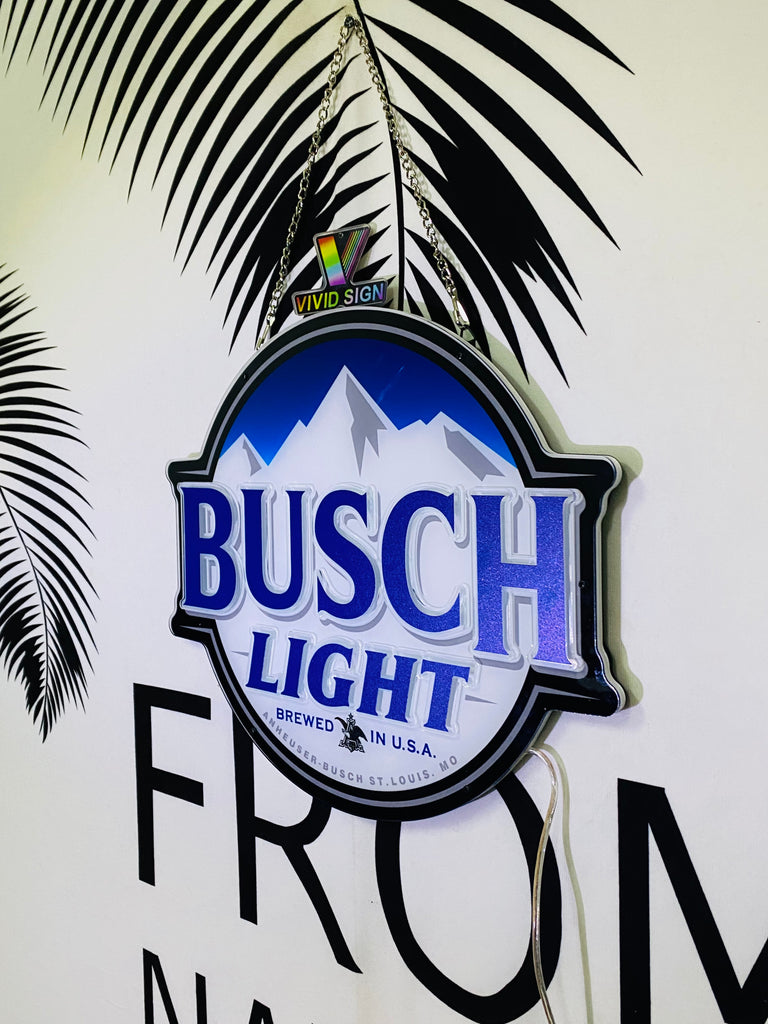 Buschhhh Led Sign Busch Light Mountain Beer 3D LED Neon Sign Light Lamp – neonsign.us
