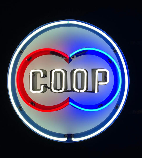 CO-OP Porcelain Neon Light Sign Lamp With HD Vivid Printing Technology