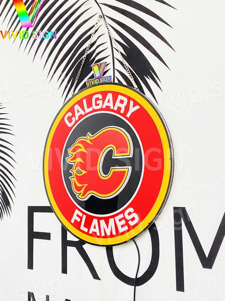 Calgary Flames 3D LED Neon Sign Light Lamp