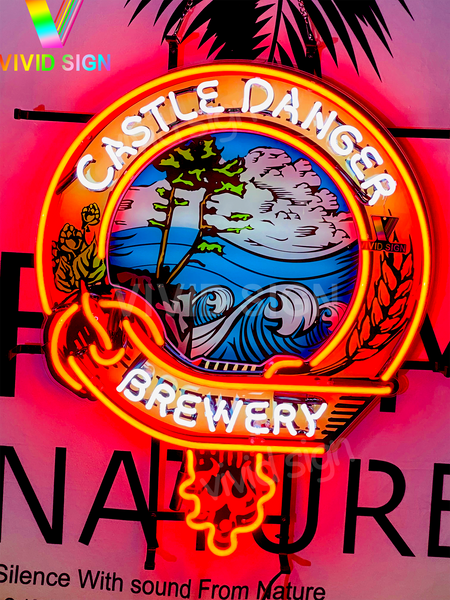 Castle Danger Brewery Beer Neon Light Sign Lamp With HD Vivid Printing