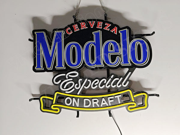 Cerveza Modelo Especial on Tap LED Neon Sign Light Lamp