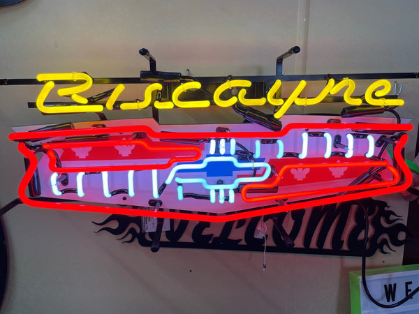 Chevrolet Biscayne Corvette Chevy Service Sports Car Neon Sign Light Lamp With Vivid Printing Technology