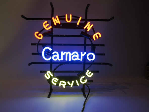 Chevrolet Camaro SS Genuine Service Super Service Chevy Corvette Chevrolet Chevelle Sports Car Neon Sign Light Lamp