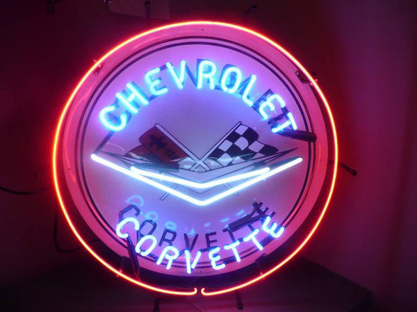 Chevrolet Corvette Automobile Vehicle Sports Car Neon Light Sign Lamp HD Vivid Printing