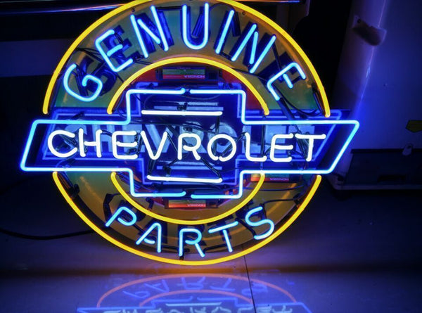 Chevrolet Genuine Parts Neon Light Sign Lamp HD Vivid Printing