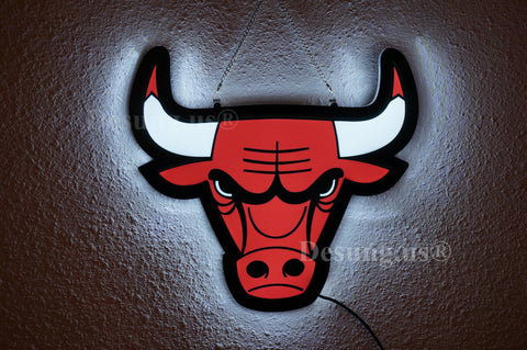 Chicag Bulls 2D LED Neon Sign Light Lamp
