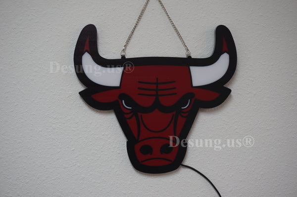 Chicag Bulls 2D LED Neon Sign Light Lamp