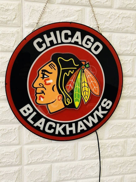 Chicago Blackhawks 3D LED Neon Sign Light Lamp