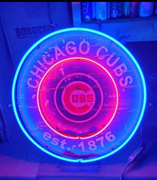 Chicago Cubs Est 1876 Neon Light Sign Lamp With HD Vivid Printing Technology