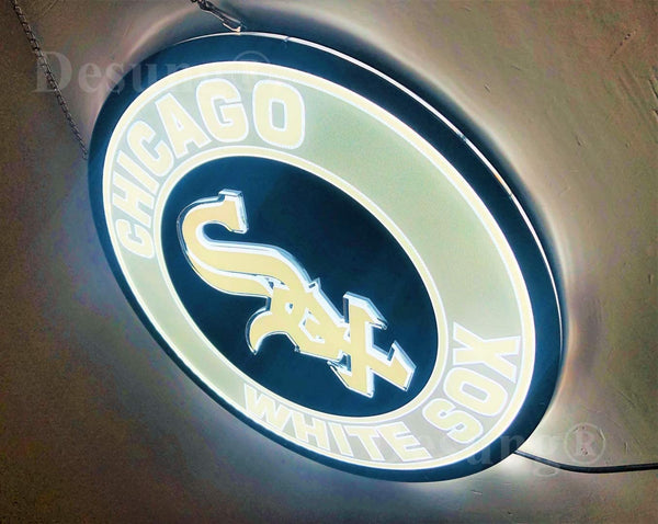 Chicago White Sox 3D LED Neon Sign Light Lamp