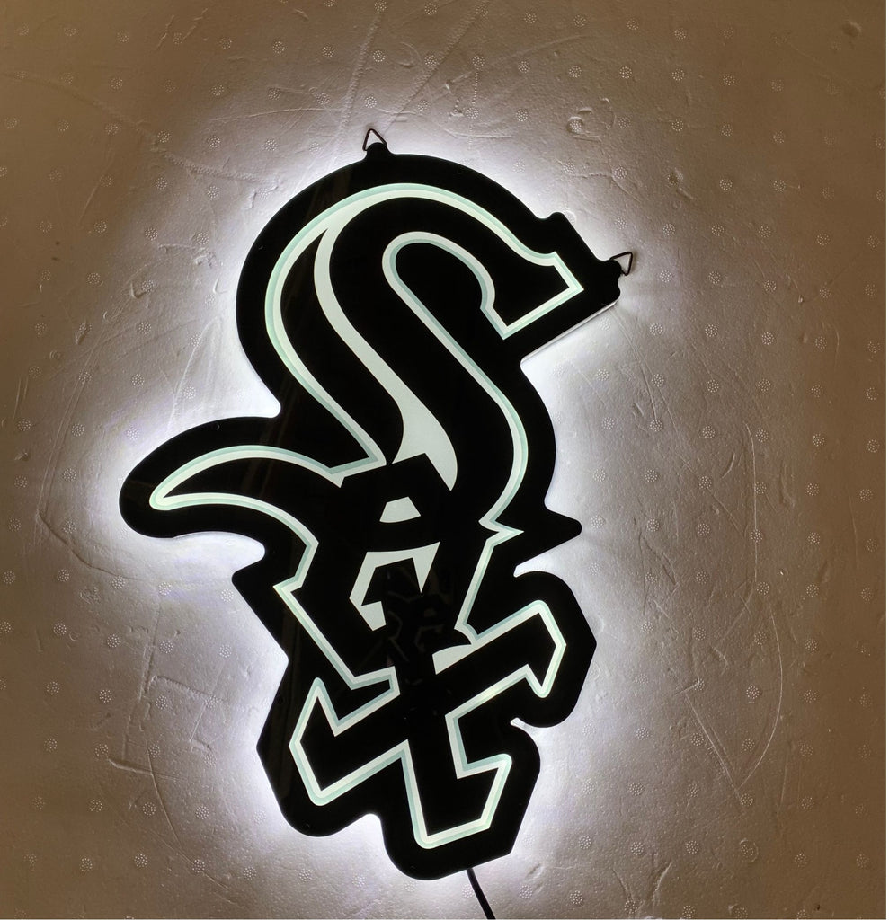 Chicago White Sox 2d Led Neon Sign Light Lamp