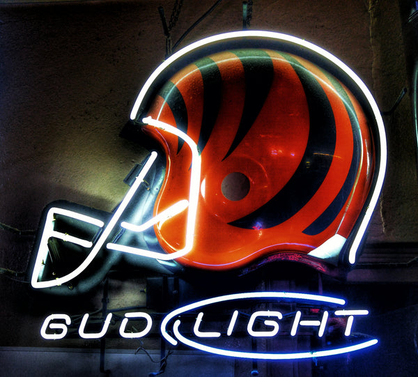 Cincinnati Bengals Bud Light Helmet Beer Bar Neon Sign Light Lamp