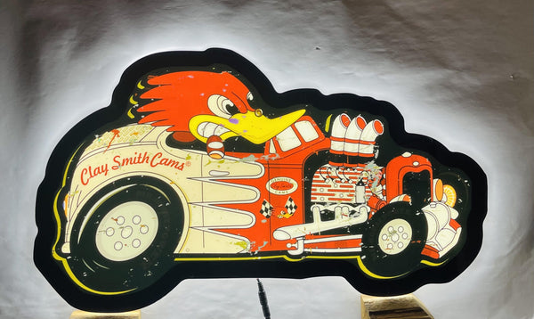 Clay Smith Hot Rod Laser Car 2D LED Neon Sign Light Lamp