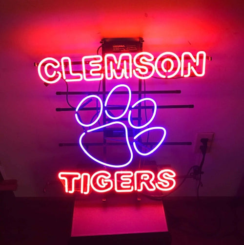 Clemson Tigers Mascot Logo Neon Sign Light Lamp