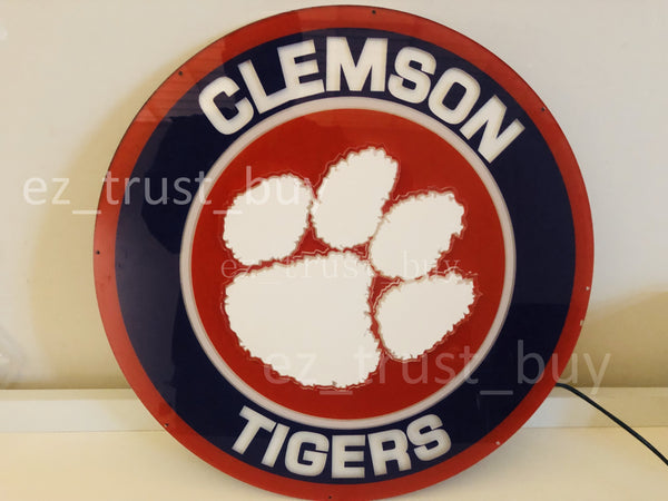 Clemson Tigers 3D LED Neon Sign Light Lamp