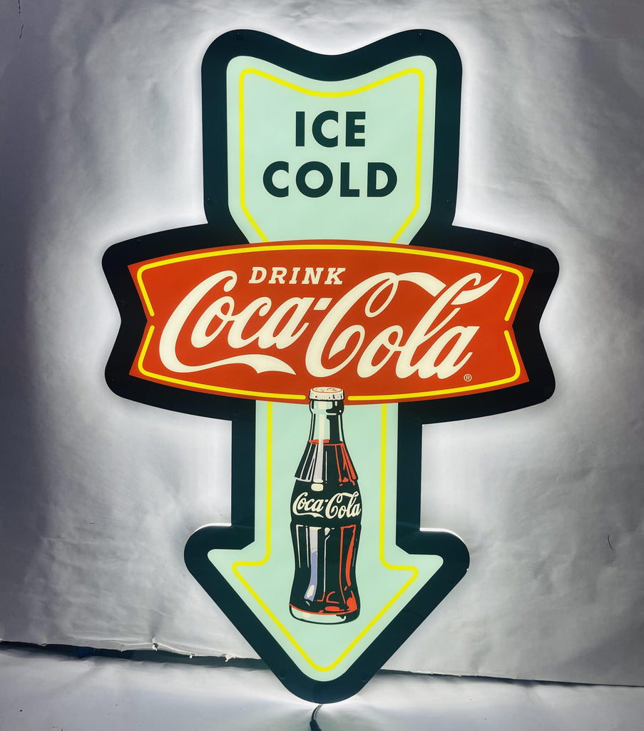 Coca Cola Arrow Ice Cold Drink 2D LED Neon Sign Light Lamp – neonsign.us