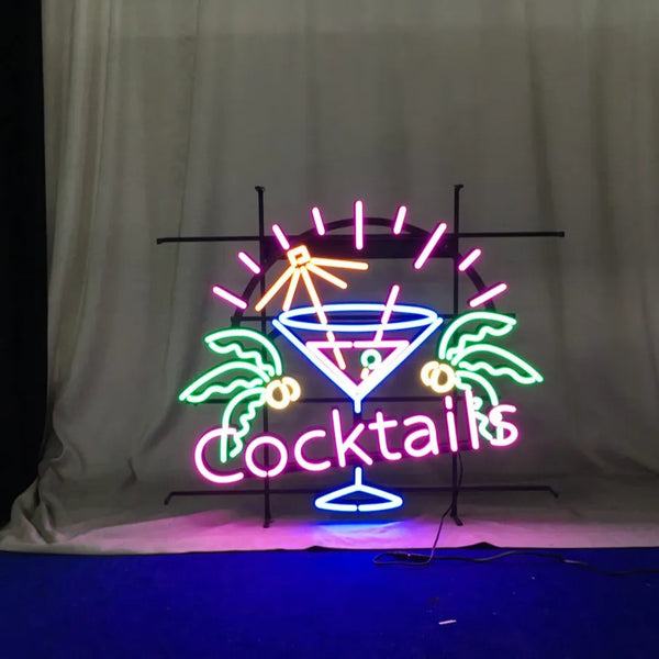 Cocktails Martini LED Neon Sign Light Lamp With Dimmer