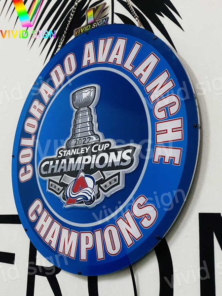 Colorado Avalanche 2022 Champions 3D LED Neon Sign Light Lamp