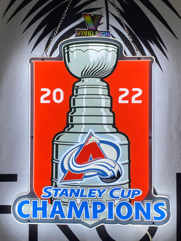 Colorado Avalanche 2022 Stanley Cup Champions 3D LED Neon Sign Light Lamp