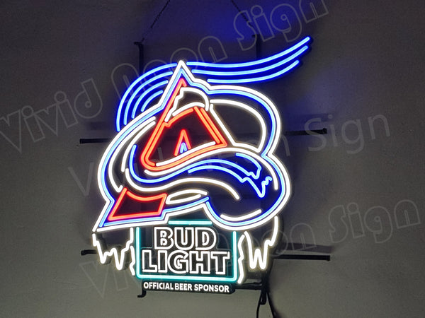 Colorado Avalanche Hockey Light Beer LED Neon Sign Light Lamp With Dimmer