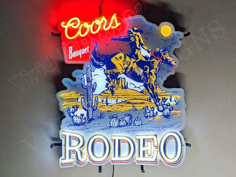 Coors Banquet Rodeo LED Neon Sign Light Lamp