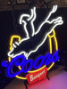 Coors Banquet Rodeo Bull Cowboy Beer LED Neon Sign Light Lamp With Dimmer