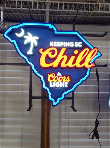 Light Beer Chill South Dakota Hunter LED Neon Sign Light Lamp