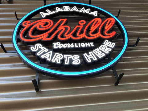 Beer Lager Chill Alabama Starts Here LED Neon Sign Light Lamp