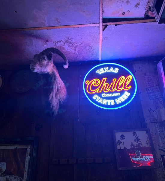 Beer Lager Chill Texas Starts Here LED Neon Sign Light Lamp