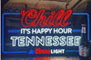 Chill Tennessee It's Happy Hour Light Beer LED Neon Sign Light Lamp