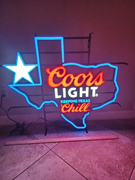 Light Beer Chill Texas LED Neon Sign Light Lamp