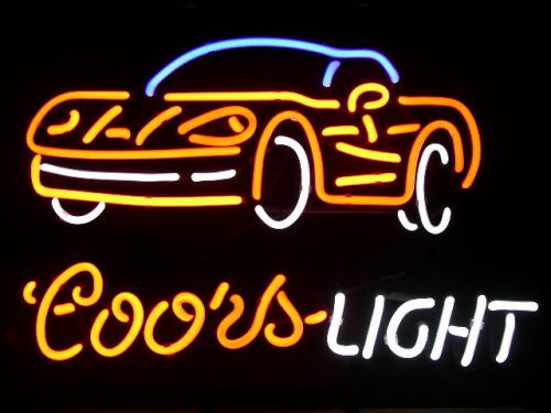 Coors Light Chevrolet C6 Chevy Corvette Chevelle Auto Sports Car Neon Sign Light Lamp