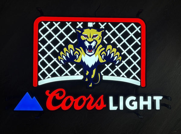 Florida Panthers Hockey Light Beer LED Neon Sign Light Lamp With Dimmer