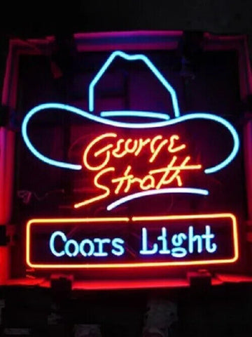 George Strait Beer Lager Neon Sign Light Lamp