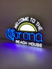 Corona Extra Beer Welcome To The Beach House LED Neon Sign Light Lamp