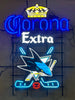 Corona Extra San Jose Sharks LED Neon Sign Light Lamp With Dimmer