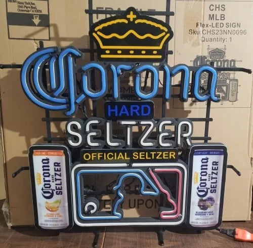 Corona Hard Seltzer Beer MLB LED Light Lamp Neon Sign