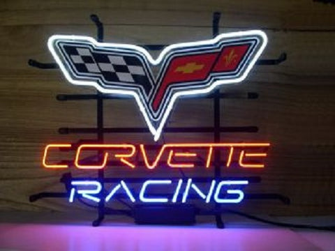 Corvette Racing Chevrolet Camaro Chevy Sports Car Garage Neon Sign Light Lamp