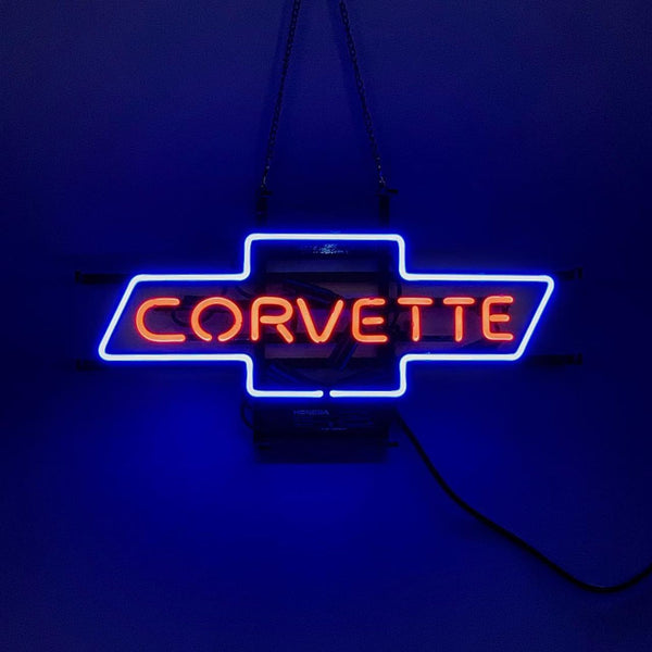 Corvette Bowtie Chevrolet Camaro Man Cave Chevy Sports Car Neon Sign Light Lamp