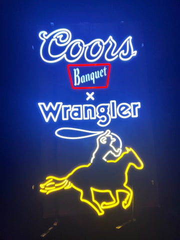 Cowboy Rodeo Banquet Wrangler LED Neon Sign Light Lamp