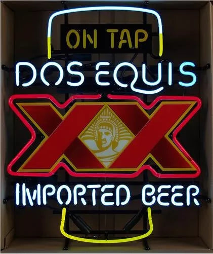 DOS Equis XX Imported Beer Neon Sign Light Lamp