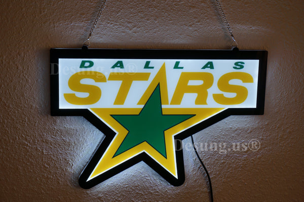 Dallas Stars 2D LED Neon Sign Light Lamp