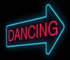 Dancing Arrow Neon Light Sign Lamp Real Glass Wall Decor