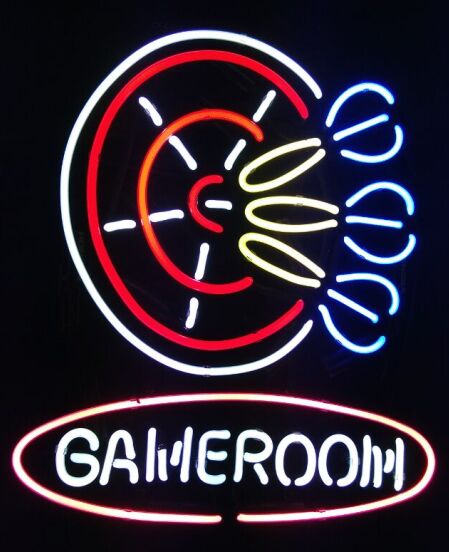 Darts Game Room Neon Light Sign Lamp Real Glass Wall Decor
