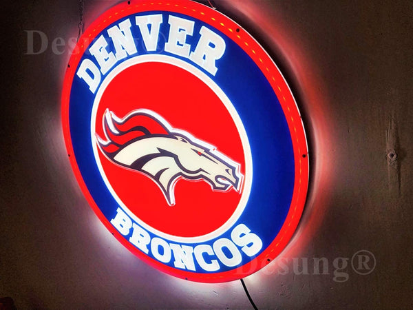 Denver Broncos 3D LED Neon Sign Light Lamp