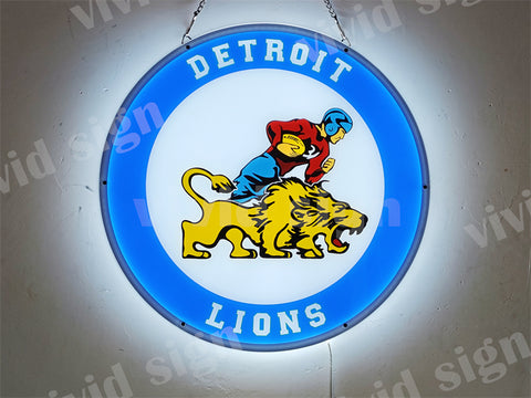 Detroit Lions 3D LED Neon Sign Light Lamp