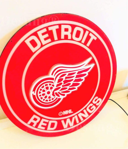 Detroit Red Wings 3D LED Neon Sign Light Lamp