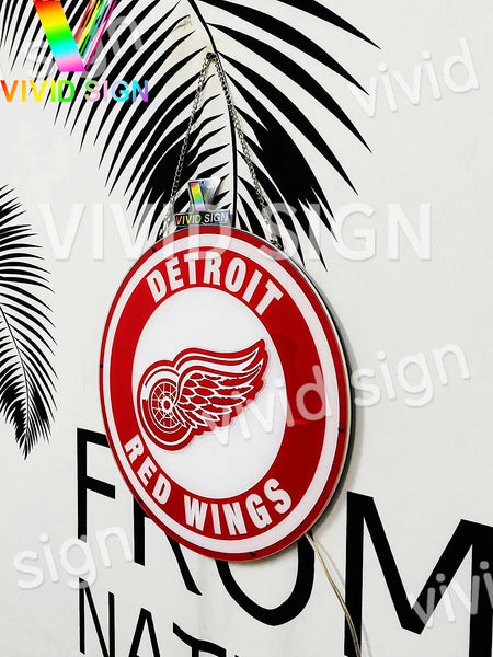 Detroit Red Wings 3D LED Neon Sign Light Lamp