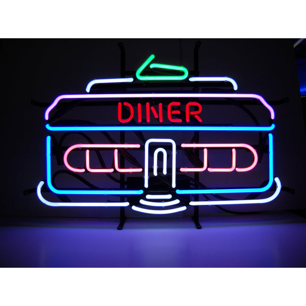 Diner Neon Light Sign Lamp Real Glass Wall Decor