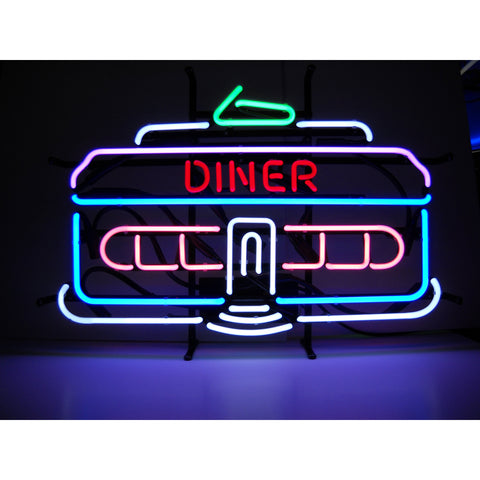 Diner Neon Light Sign Lamp Real Glass Wall Decor